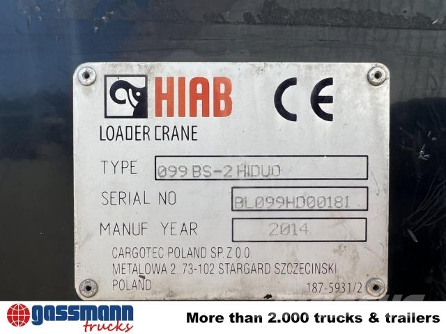 Mercedes-Benz Atego 1624/27 4x2, Heckkran Hiab 099 BS-2 HiDuo, 傾卸式卡車