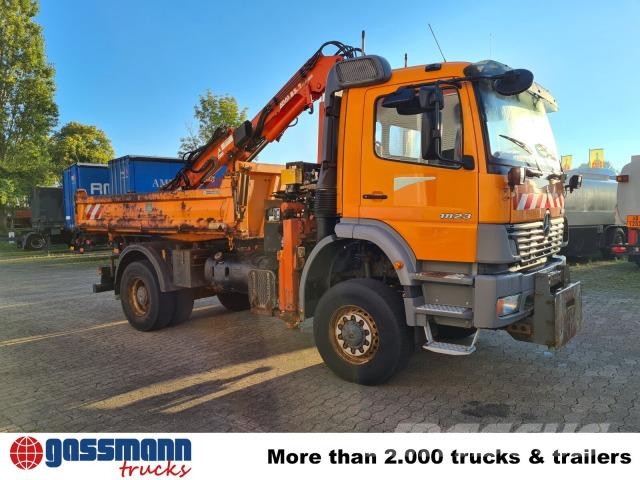 Mercedes-Benz Atego 1823 AK 4x4, Winterdienstausstattung, Kran 傾卸式卡車