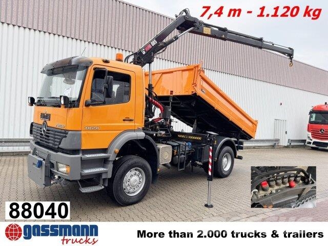 Mercedes-Benz Atego 1828 AK 4x4, Winterdienstausstattung, Kran 傾卸式卡車