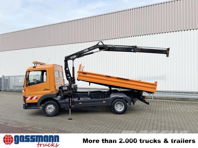 Mercedes-Benz Atego 815 K 4x2 mit Kran Hiab 055 B-1 CL 傾卸式卡車