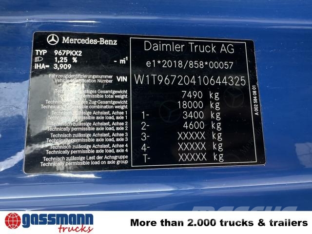 Mercedes-Benz Atego 816 K 4x2, 2x AHK, Meiller-Kipper, mehrfach Savivarčių priekabų vilkikai