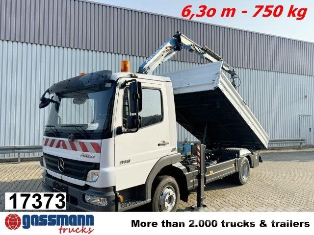 Mercedes-Benz Atego 818 K 4x2 mit Kran Atlas AK 50.1-A2 傾卸式卡車