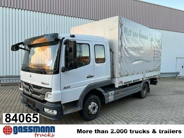 Mercedes-Benz Atego 822 4x2, Doka mit Kombisitzbank Flatbed / Dropside trucks