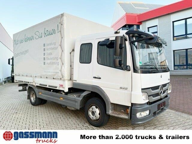 Mercedes-Benz Atego 822 4x2, Doka mit Kombisitzbank Flatbed / Dropside trucks