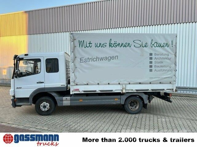 Mercedes-Benz Atego 822 4x2, Doka mit Kombisitzbank Flatbed / Dropside trucks