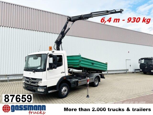Mercedes-Benz Atego 918 KK 4x2, 2x AHK, Kran Fassi F65 傾卸式卡車