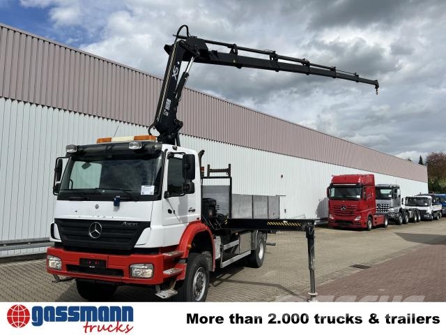 Mercedes-Benz Axor 1828 A 4x4 mit Kran Hiab XS 166 E-5 Pritschenwagen/Pritschenwagen mit Seitenklappe