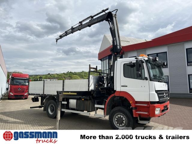 Mercedes-Benz Axor 1828 A 4x4 mit Kran Hiab XS 166 E-5 Pritschenwagen/Pritschenwagen mit Seitenklappe