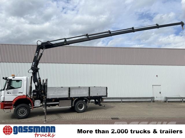 Mercedes-Benz Axor 1828 A 4x4 mit Kran Hiab XS 166 E-5 Pritschenwagen/Pritschenwagen mit Seitenklappe