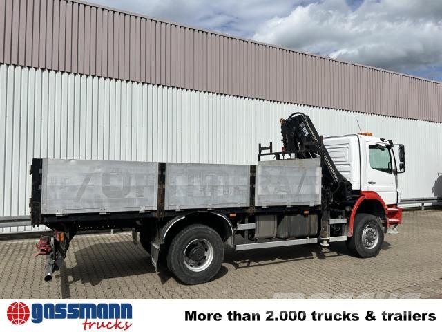 Mercedes-Benz Axor 1828 A 4x4 mit Kran Hiab XS 166 E-5 Pritschenwagen/Pritschenwagen mit Seitenklappe