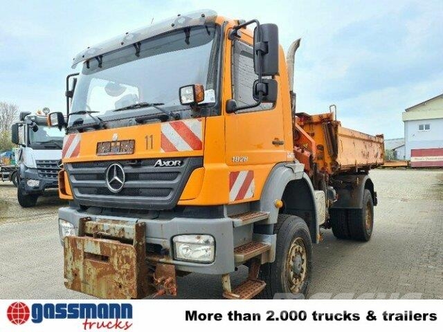 Mercedes-Benz Axor 1828 AK 4x4, Winterdienstausstattung, Kran Kipper
