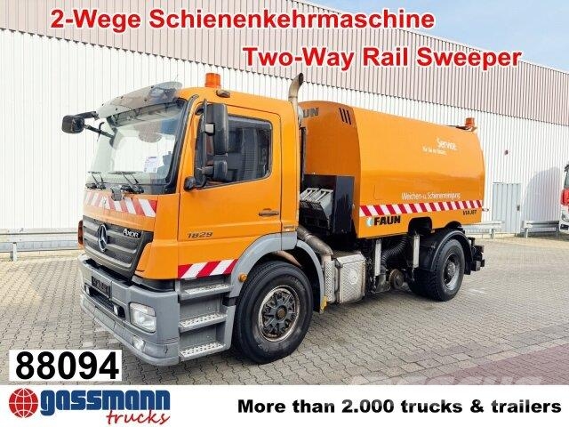 Mercedes-Benz Axor 1829 4x2, ZWEIWEG Z200, Kehrmaschine FAUN 其他貨車