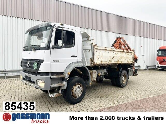 Mercedes-Benz Axor 1833 AK 4x4 mit Heckkran Atlas 105.2-A2L Самосвал