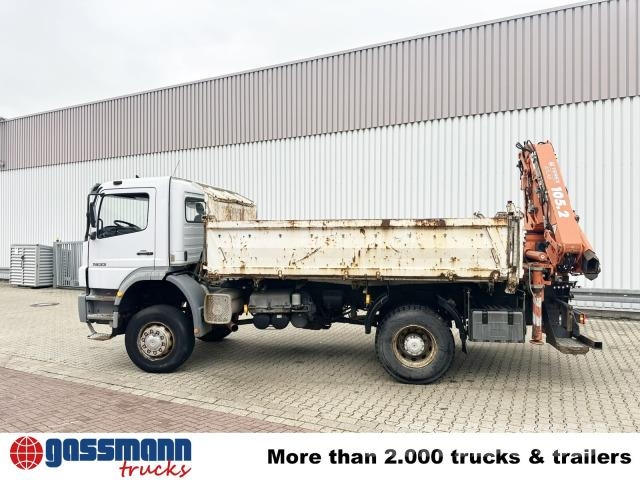 Mercedes-Benz Axor 1833 AK 4x4 mit Heckkran Atlas 105.2-A2L Самосвал