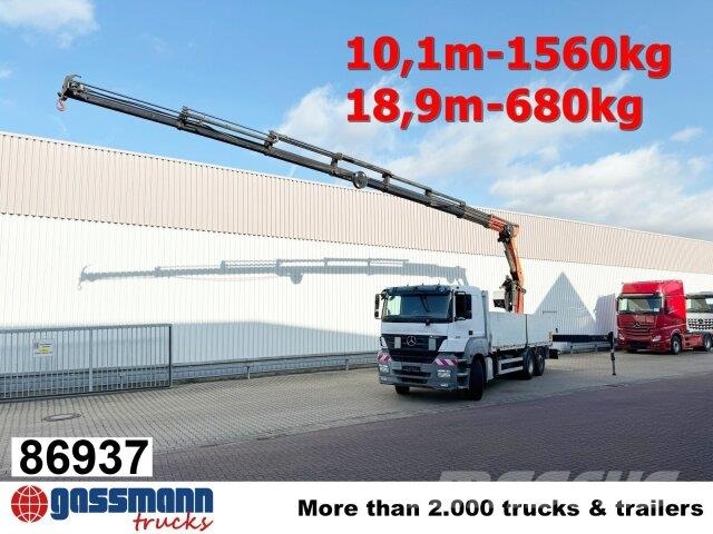 Mercedes-Benz Axor 2536/43 L 6x2 mit Heckkran Palfinger PK 24502 Flatbed / Dropside trucks