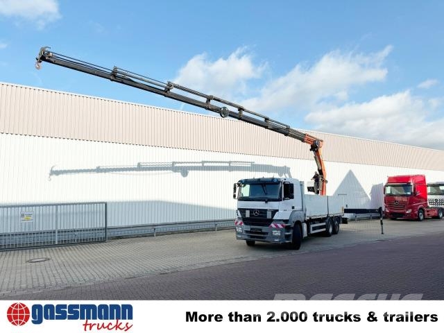 Mercedes-Benz Axor 2536/43 L 6x2 mit Heckkran Palfinger PK 24502 Flatbed / Dropside trucks