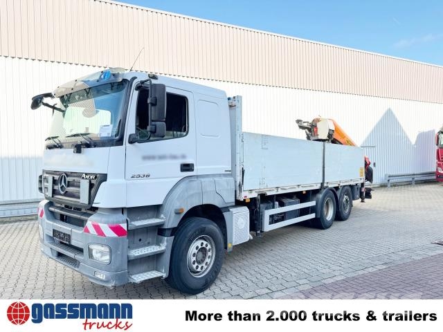 Mercedes-Benz Axor 2536/43 L 6x2 mit Heckkran Palfinger PK 24502 Flatbed / Dropside trucks