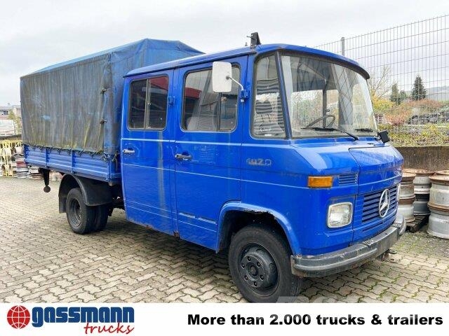 Mercedes-Benz L 407 D 4x2 Doka, Ex-THW Pritschenwagen/Pritschenwagen mit Seitenklappe