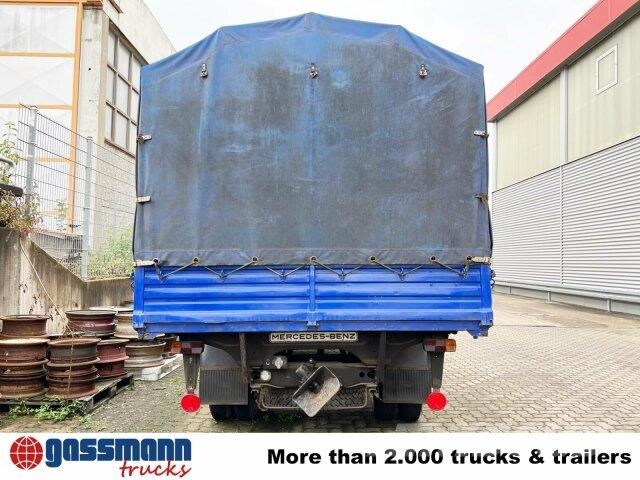 Mercedes-Benz L 407 D 4x2 Doka, Ex-THW Pritschenwagen/Pritschenwagen mit Seitenklappe