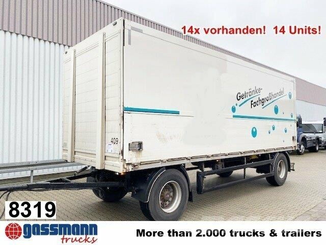 Orten PRASQ 18 Getränkeanhänger, Stapleraufnahme, 14x Remolques de caja de lona