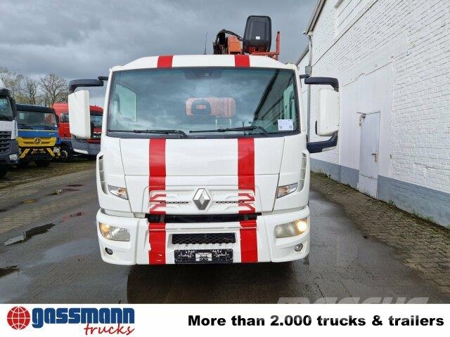 Renault D 180.75 4x2 mit Kran Palfinger PK6001 Camiones de cama baja
