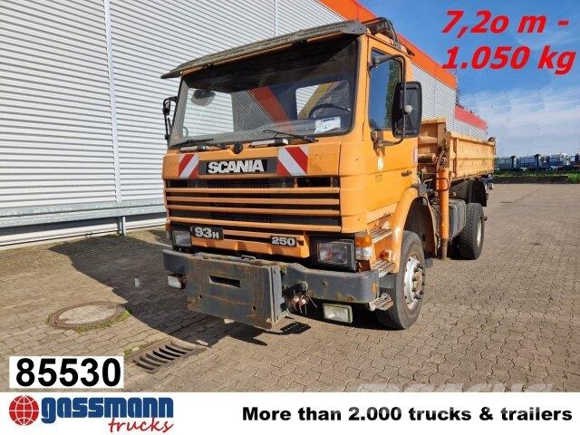 Scania 93H 250 4x4, Winterdienstausstattung, Kran 덤프 트럭