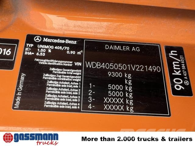 Unimog U 20 U405/70 4x4, Kipper, Winterdienstplatte 其他货车