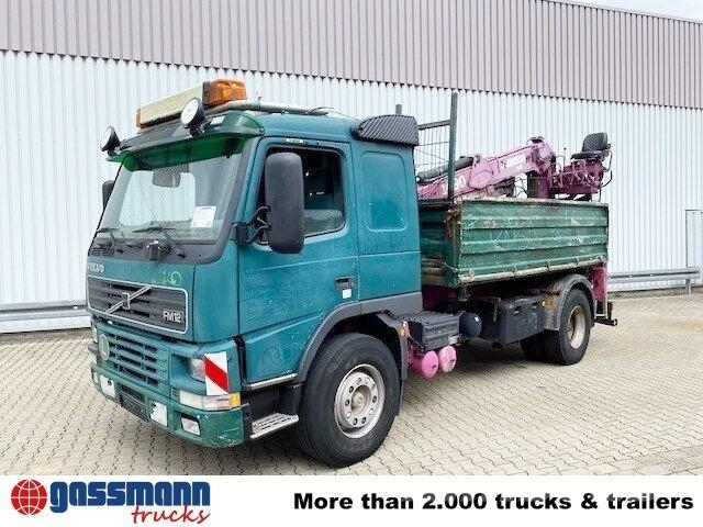 Volvo FM12-420 4x2 mit Heckkran Jonsered 1090, Hochsitz 自卸式货车