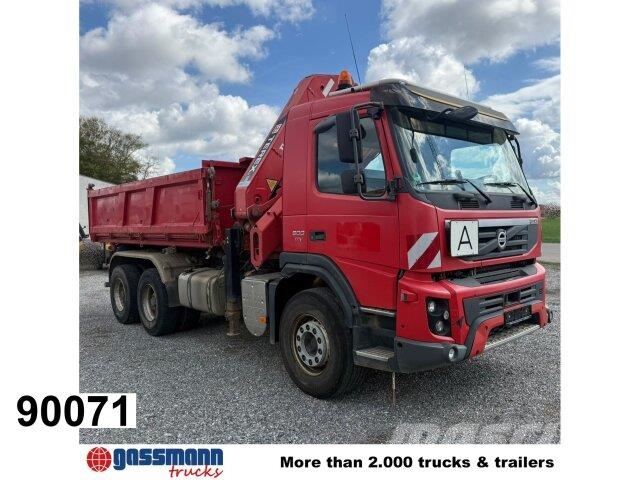 Volvo FMX 500 6x4, EEV, Bordmatik, Kran Terex 240.2E-A3, Camion benne