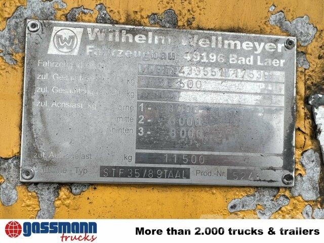 Wellmeyer , STF 35/89 TA AL, ca. 25 cbm, ALU, Other semi-trailers