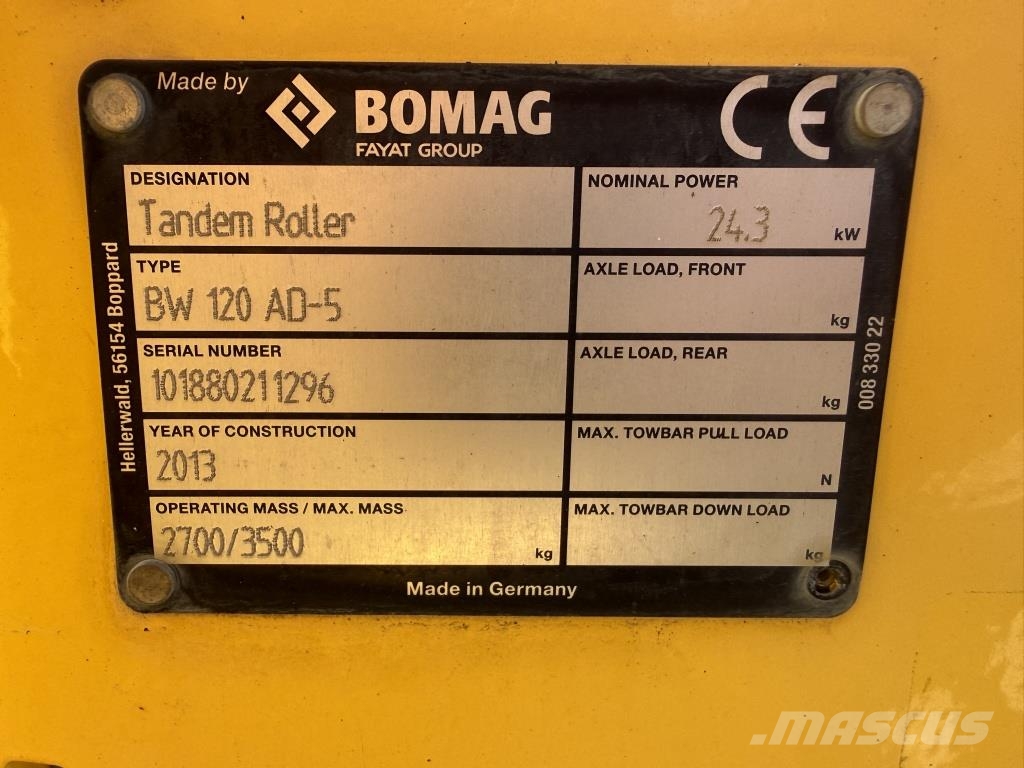 Bomag BW 120 AD-5 Tandem Valser
