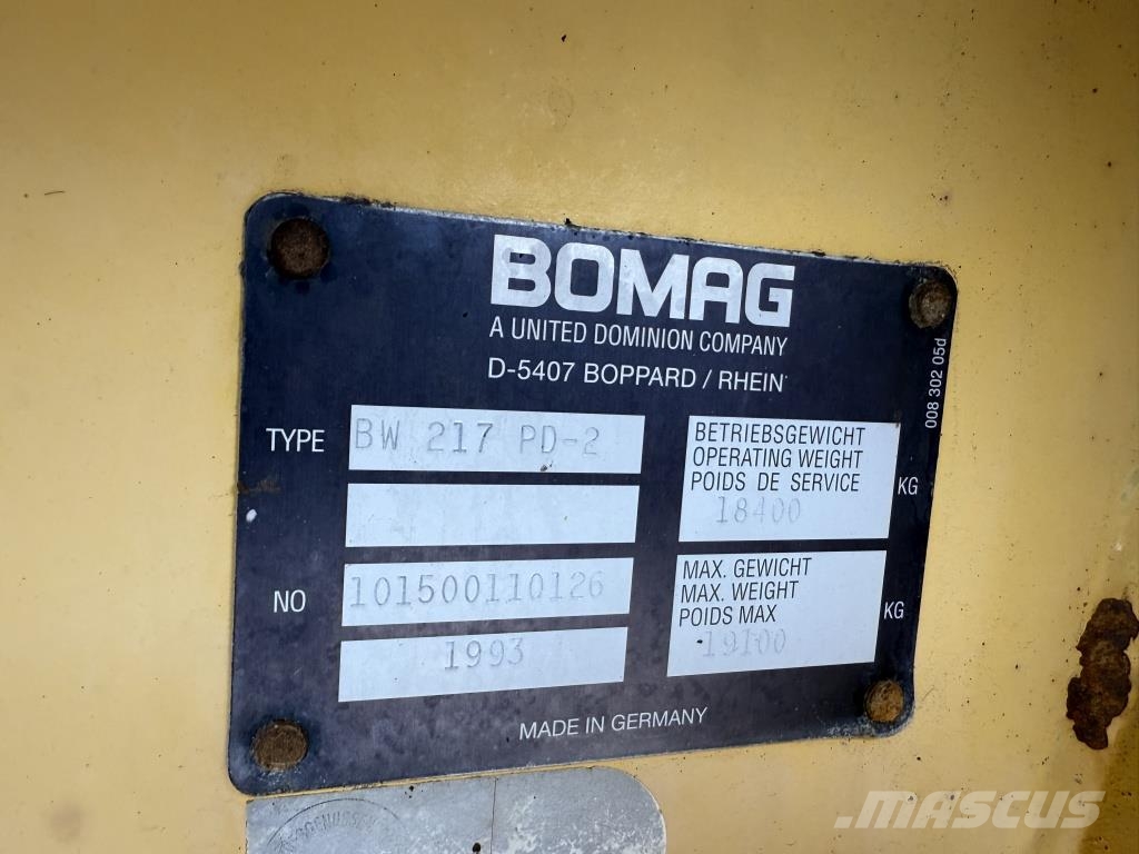 Bomag BW 217 PD-2 Walce jednobębnowe