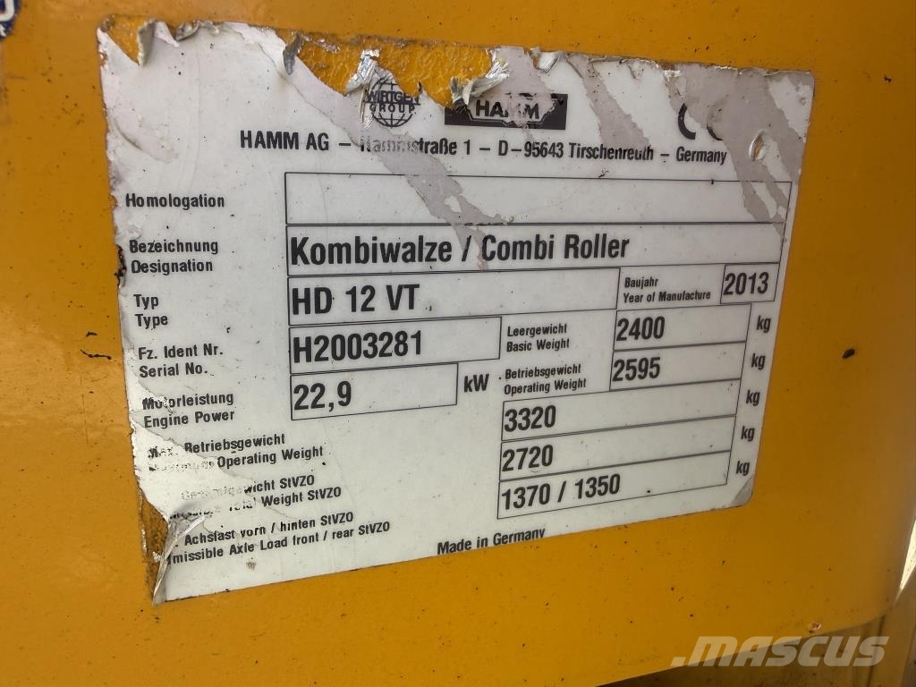 Hamm HD 12 VT Kombinált hengerek