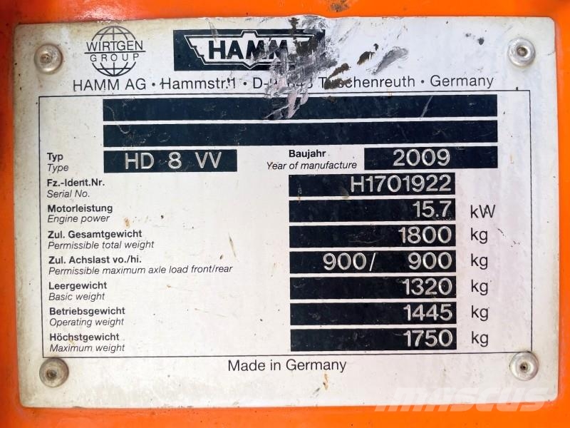 Hamm HD8 VV Rulli a doppio tamburo