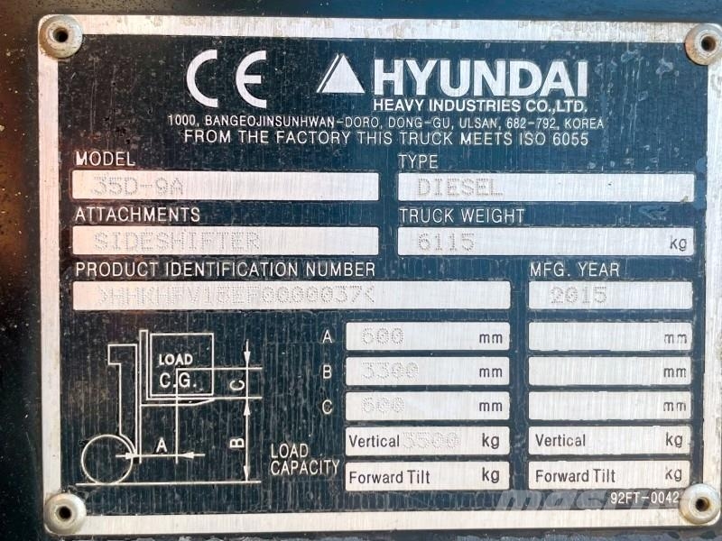 Hyundai 35D-9A Diesel forklifts