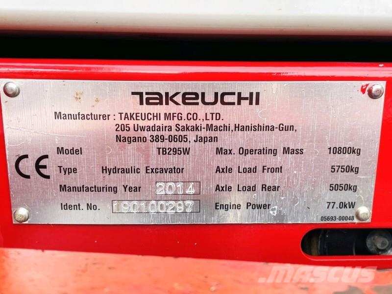 Takeuchi TB295W 轮式挖掘机