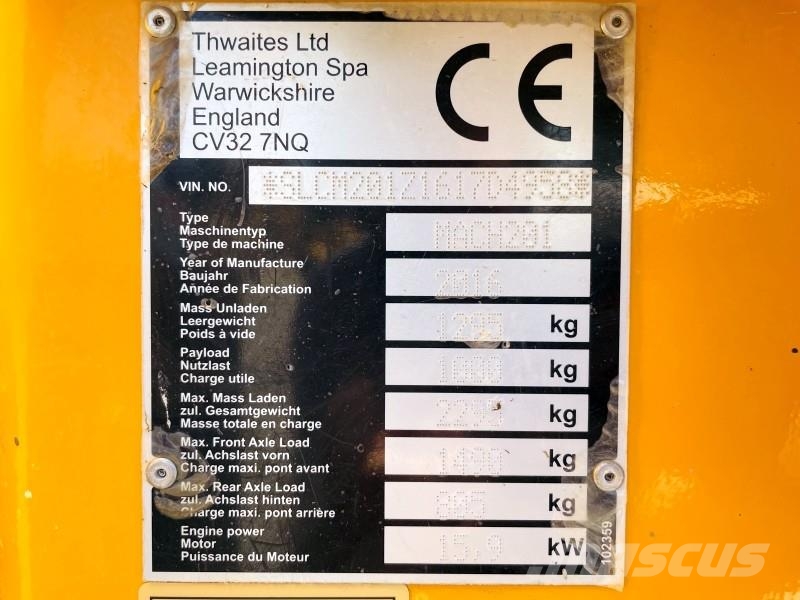 Thwaites Mach 202 Wozidła kolebkowe