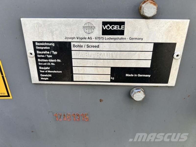 Vögele Super 800 Typ 0790 Asfaltsläggningsmaskiner