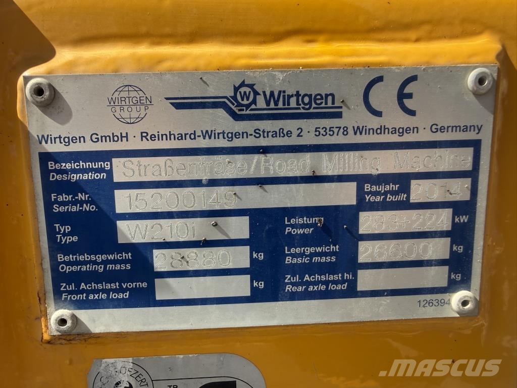 Wirtgen W 210 i ماكينات الكشط البارد للأسفلت