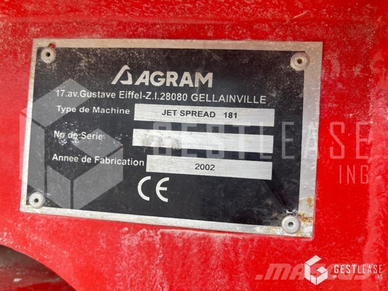 Agram JET SPREAD 181 Other fertilizing machines and accessories
