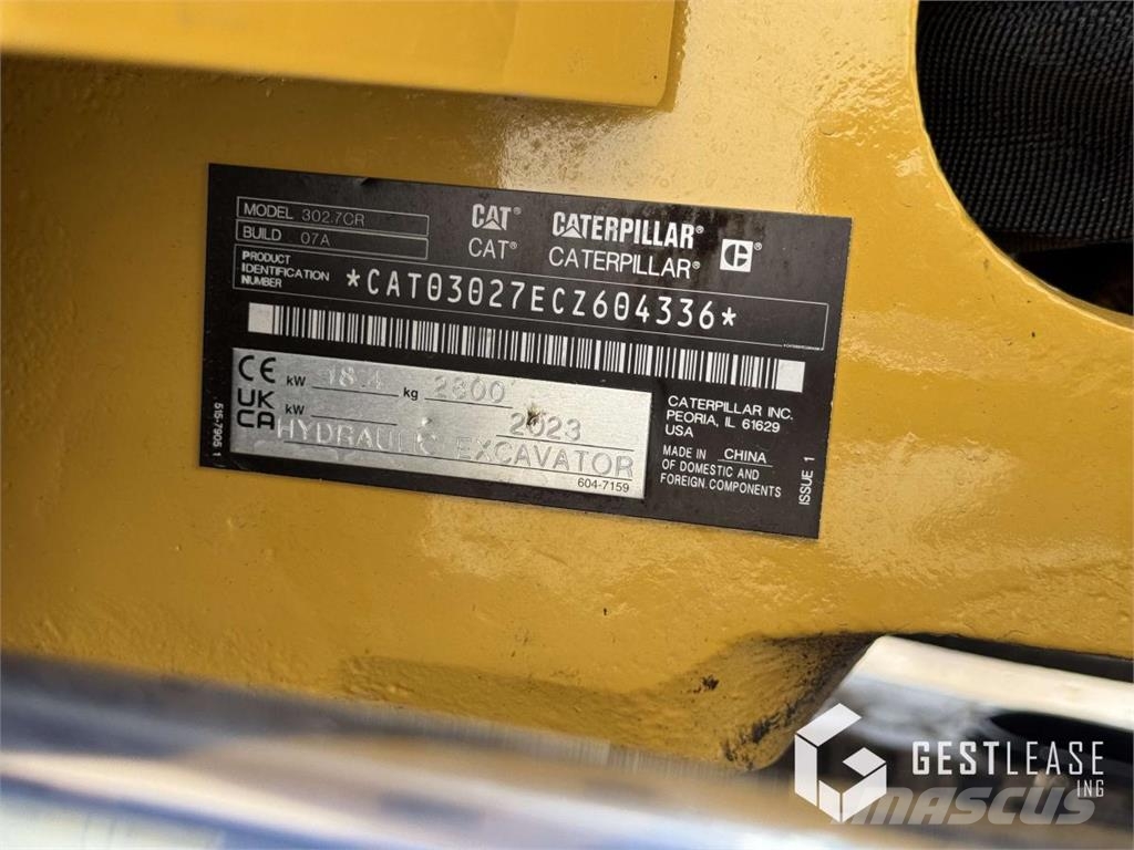 CAT 302.7 CR Minigraafmachines < 7t