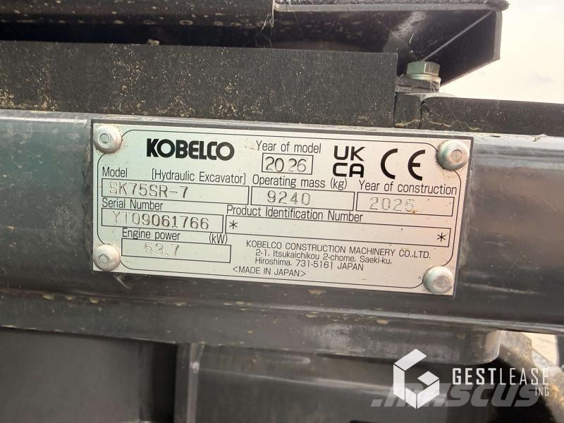 Kobelco SK75SR-7 Excavadoras sobre orugas