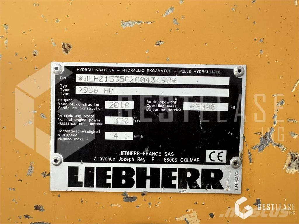 Liebherr R966 HD Crawler excavators