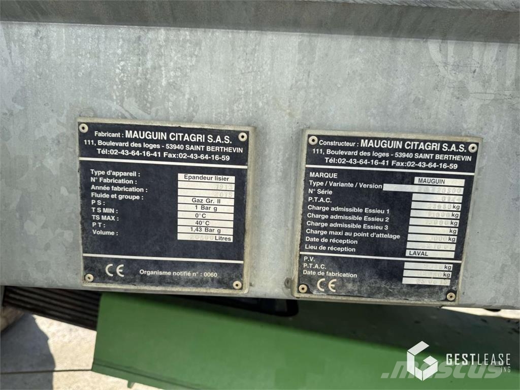 Mauguin ELT 20500 Tanques para abono líquido