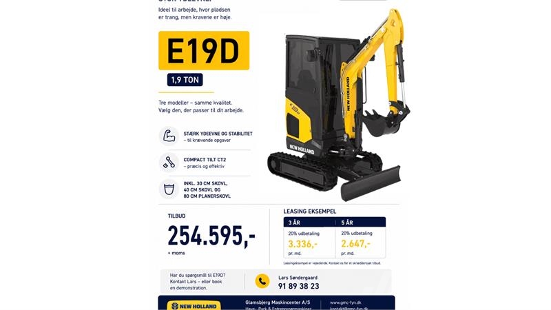 New Holland E19D Mini rýpadlá < 7t