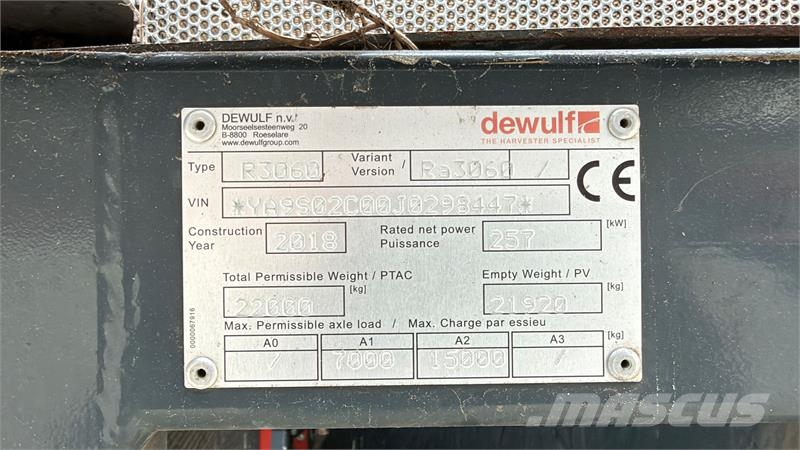 Dewulf RA3060 馬鈴薯收穫機和挖掘機