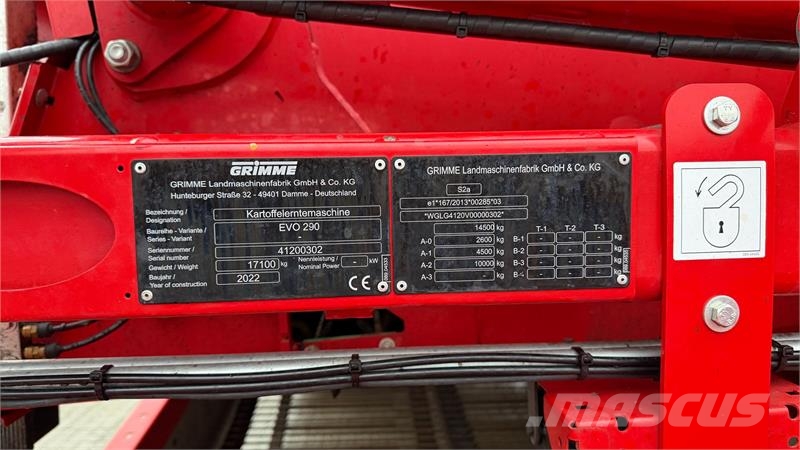 Grimme EVO 290 AirSep Kartoffeloptagere