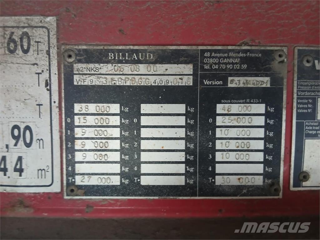 Billaud Non spécifié 木材半拖車