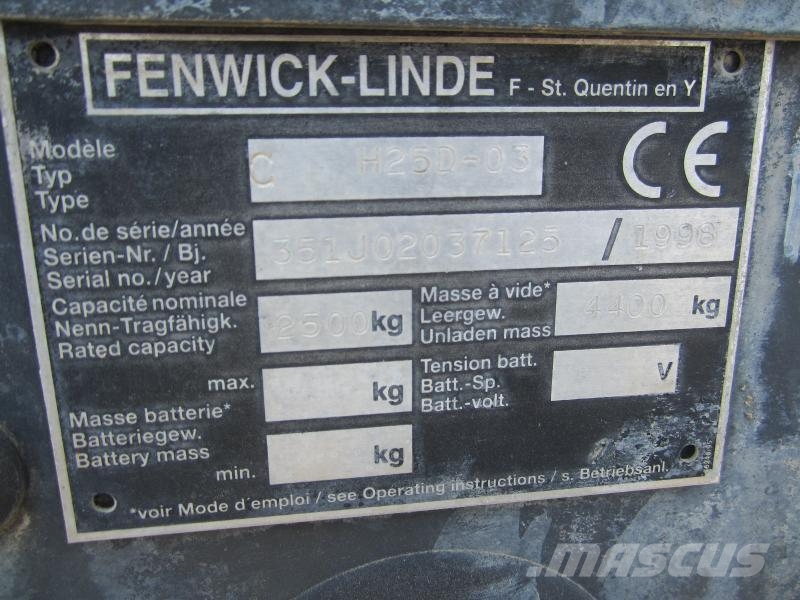 Fenwick H25D-03 Šakiniai krautuvai - Kita