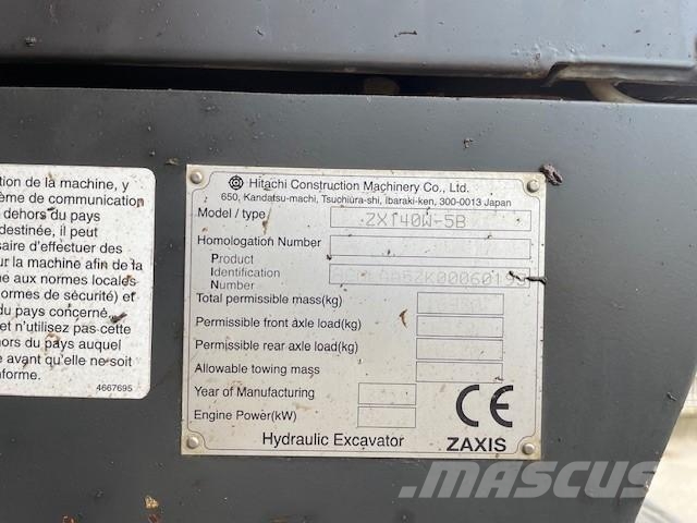 Hitachi ZX140W-5B حفارات بعجل
